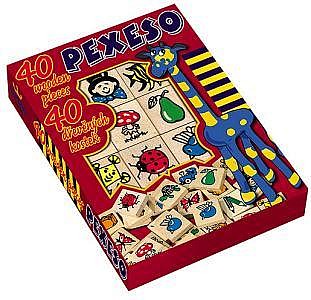 Pexeso 40 dřevěných kostek