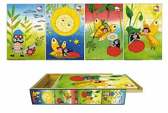 Maková panenka 4 puzzle v dř. krabičce