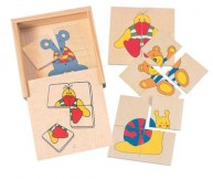 Mini puzzle krabička zvířátka 
