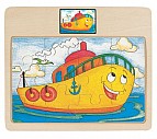 Puzzle deska loď